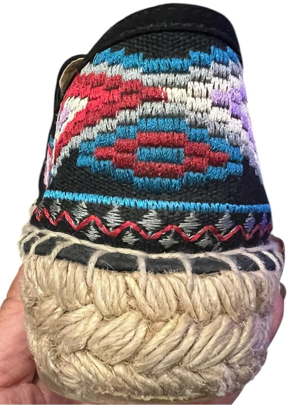 Johnny Was multicolored Embroidered Espadrilles size 38